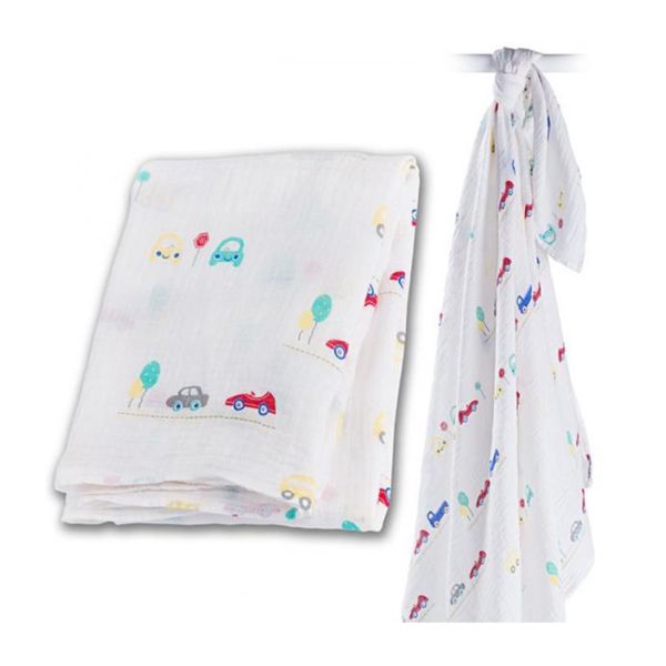 Muslin Swaddle Mulltuch- Vroom ! 