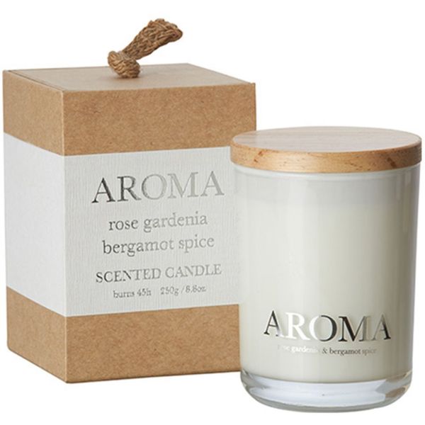 Aroma Duftkerze rose, gardenia & bergamot M 