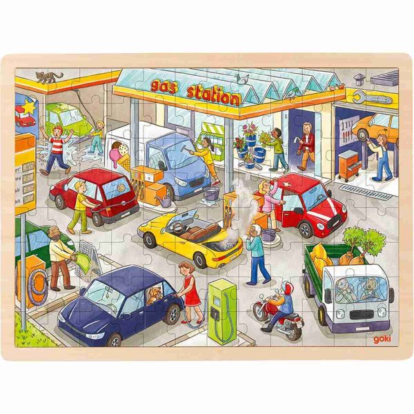 Holzpuzzle Tankstelle 96 Teile 