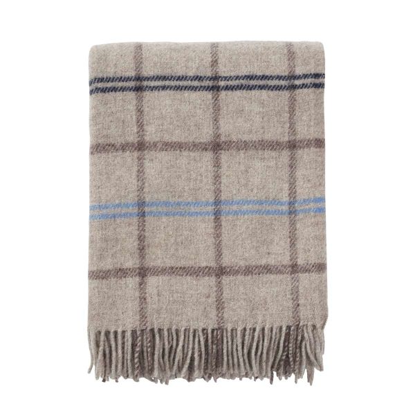 Wolldecke Tartan beige 