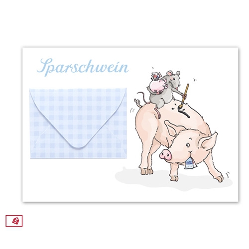 Briefchenkarte Schwein 