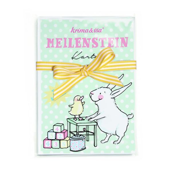 Meilenstein-Karte Babytiere 