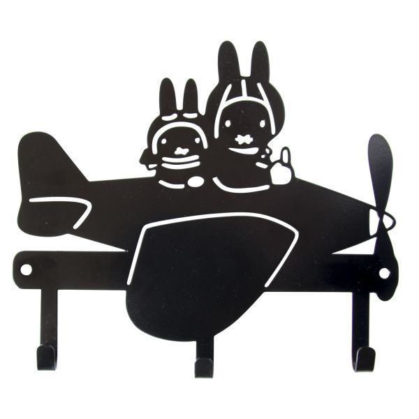 Miffy Garderobe Flugzeug schwarz 