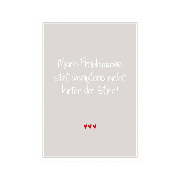 Postkarte hoch "Problemzone" 