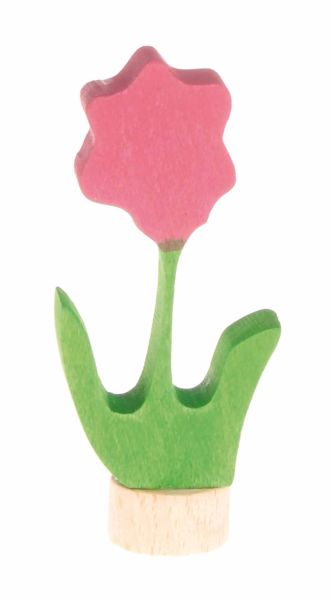 Steckfigur Blume rosa 