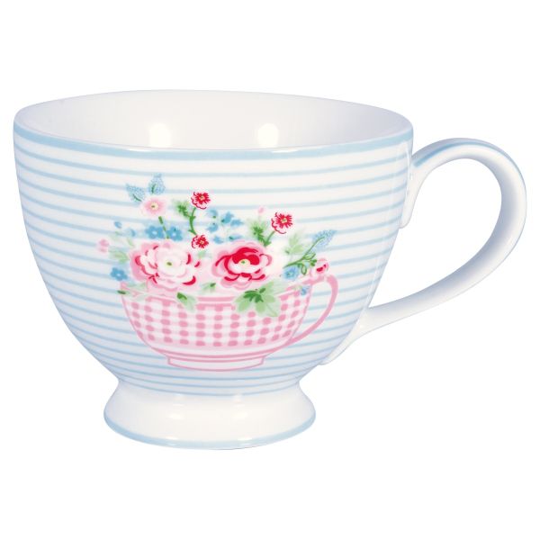 Henkeltasse Alma flowers white 