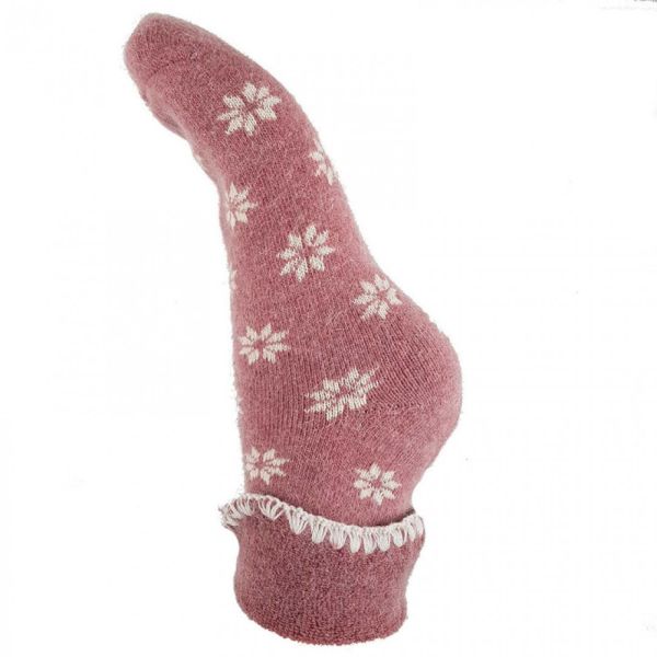 Socken Blumen altrosa 